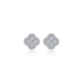 0.8 CTW Halo Stud Earrings