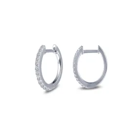 10 mm x 11 mm Oval Huggie Hoop Earrings