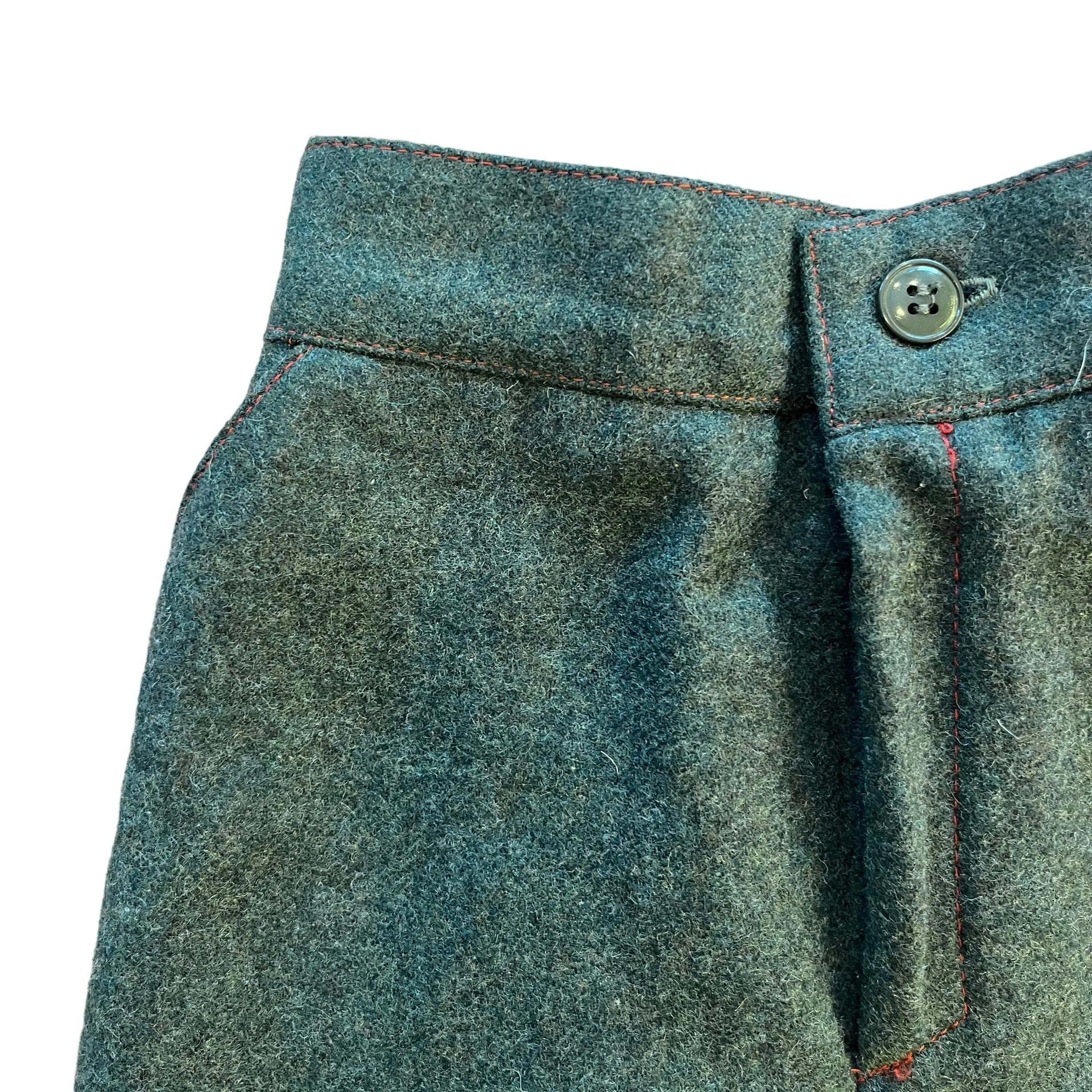 1970's Green Wool Trousers / 2-3Y