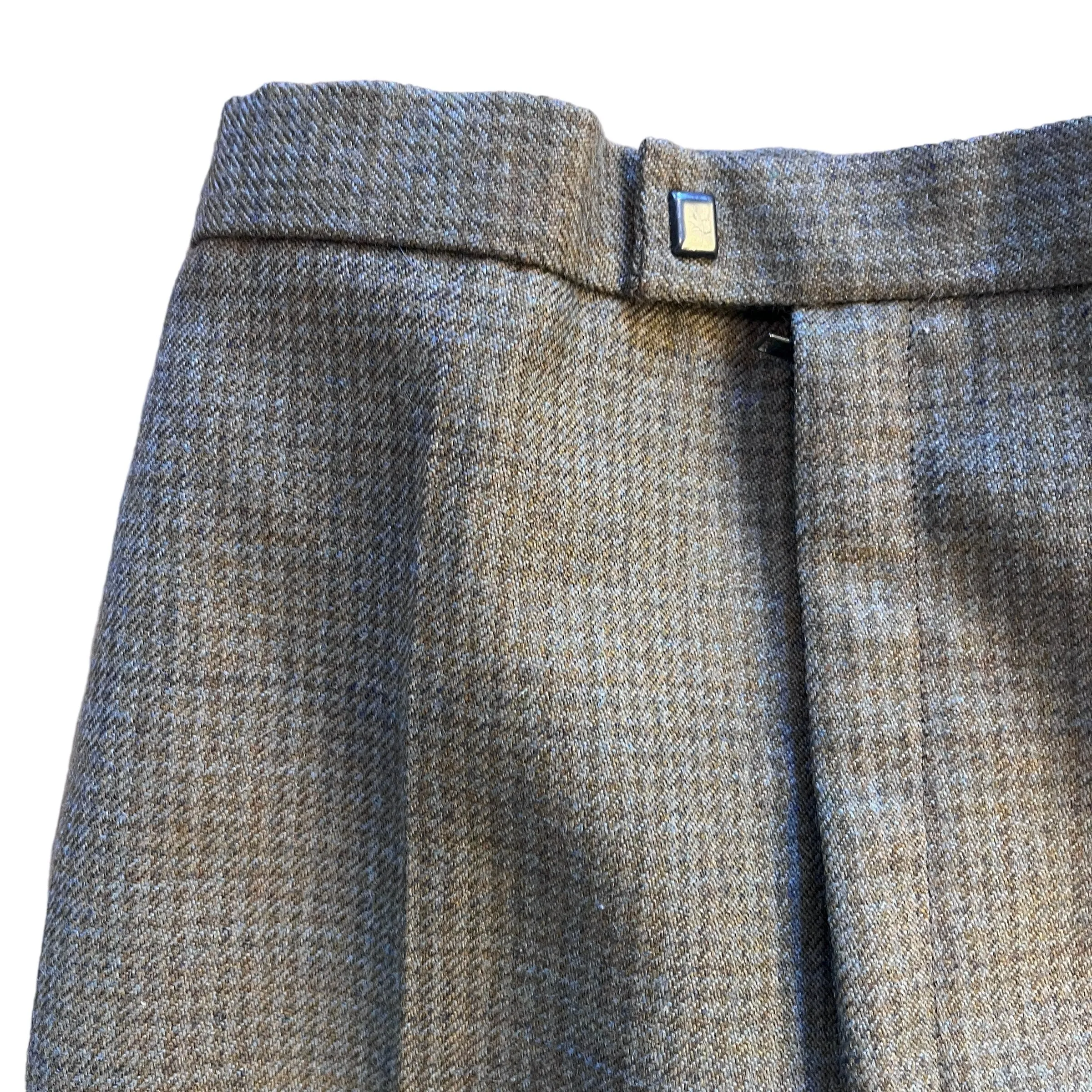 1970's Green/Grey HoundstoothTrousers / 5-6Y