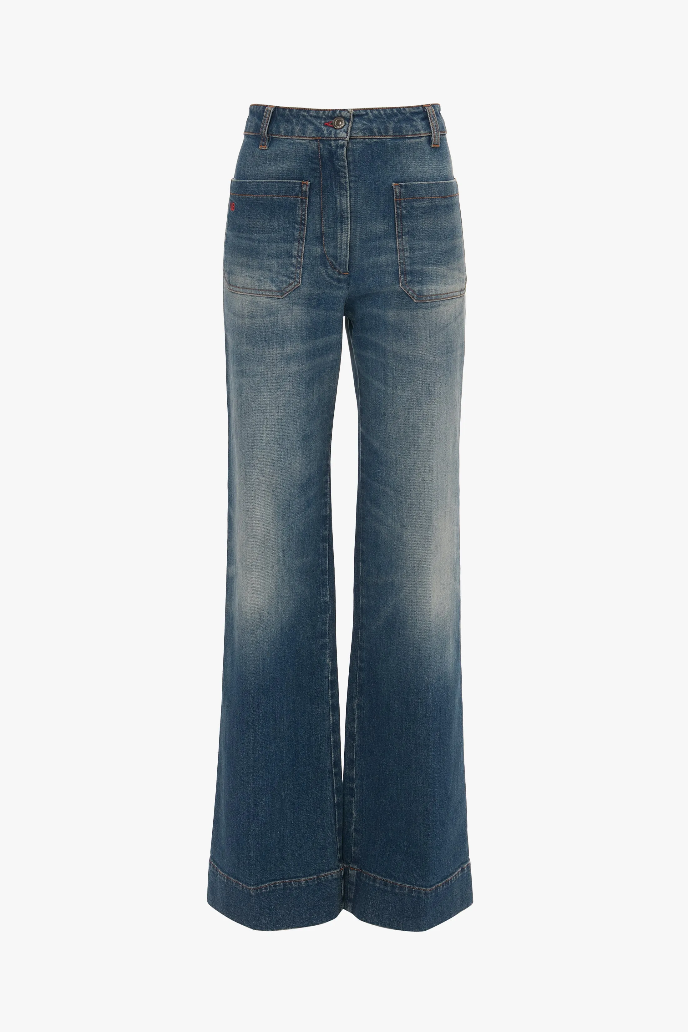 Alina High Waisted Jean In Heavy Vintage Indigo Wash