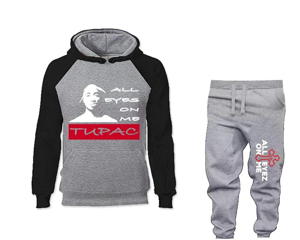 All Eyes On Me Raglan Hoodie and Jogger Pants Set Sold Together