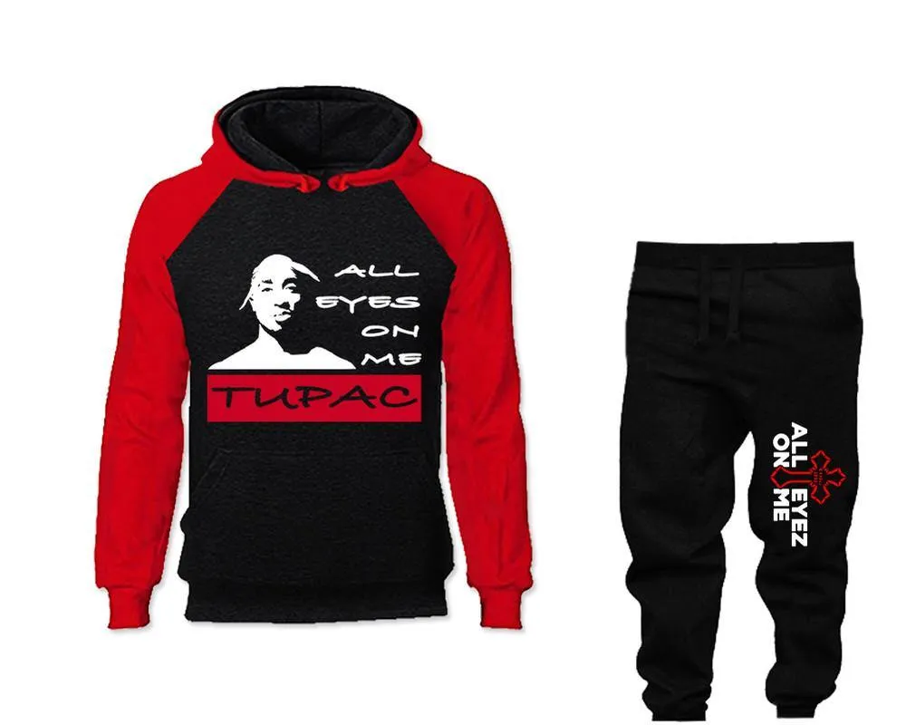 All Eyes On Me Raglan Hoodie and Jogger Pants Set Sold Together