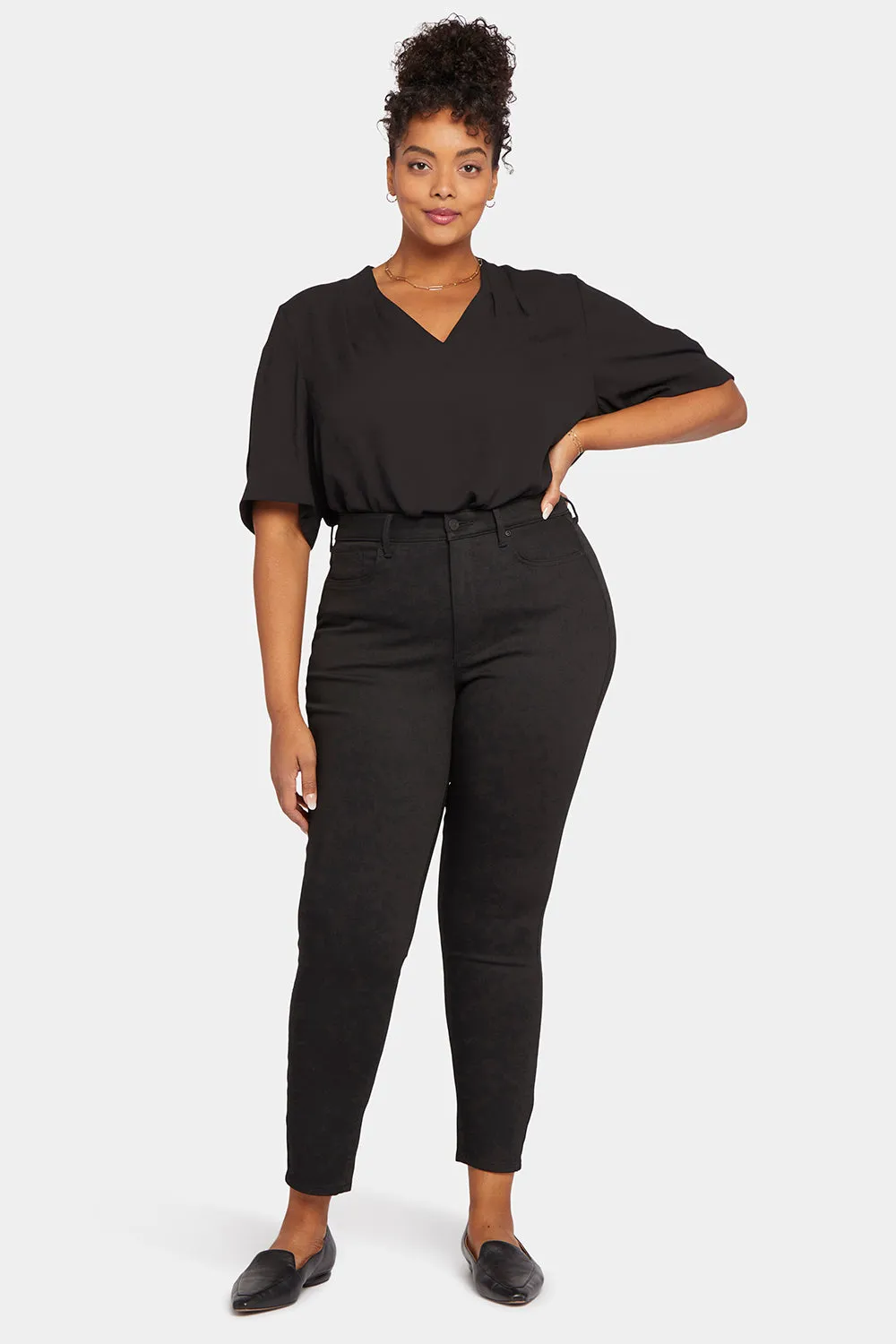 Ami Skinny Jeans In Plus Size - Black Rinse