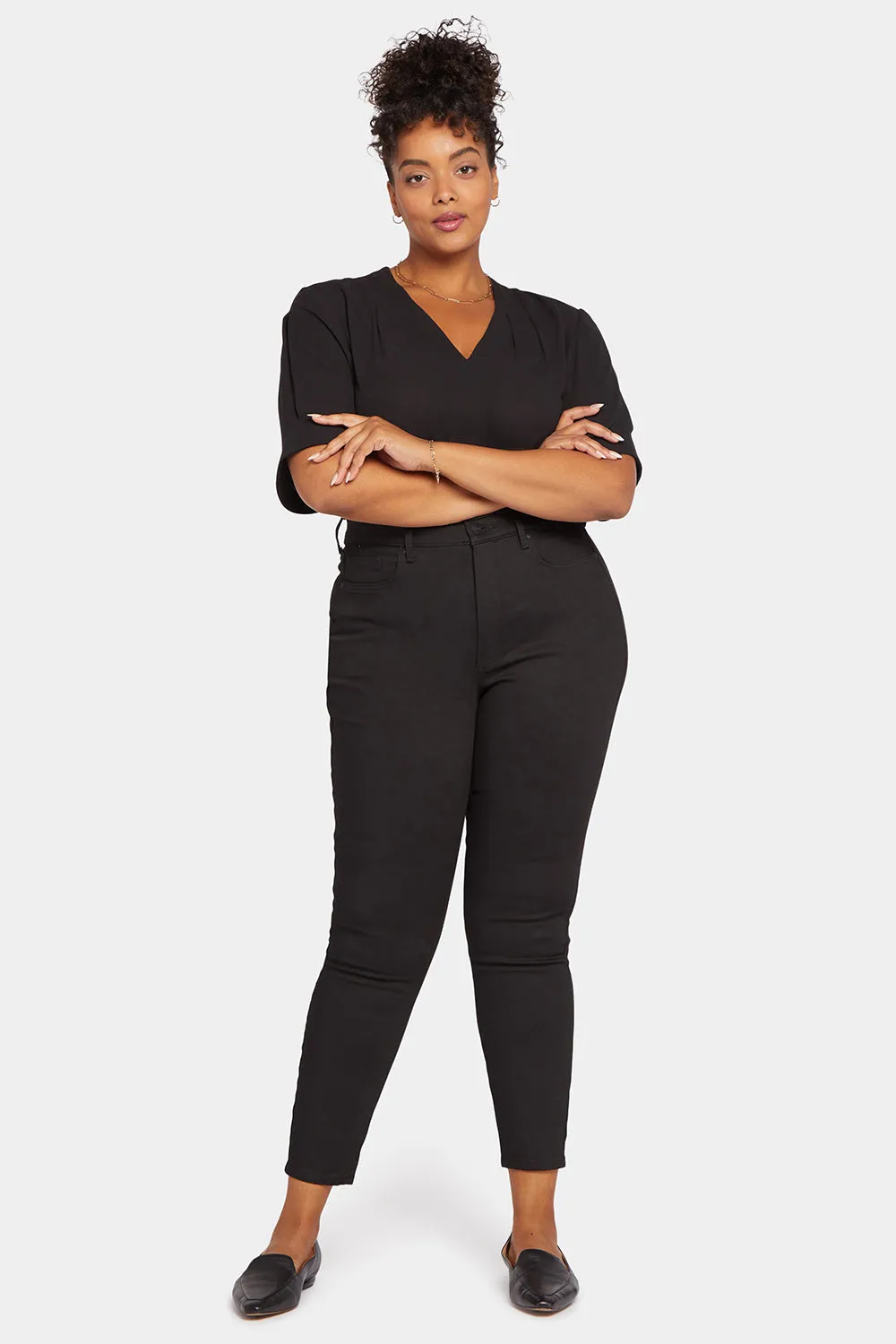 Ami Skinny Jeans In Plus Size - Black Rinse