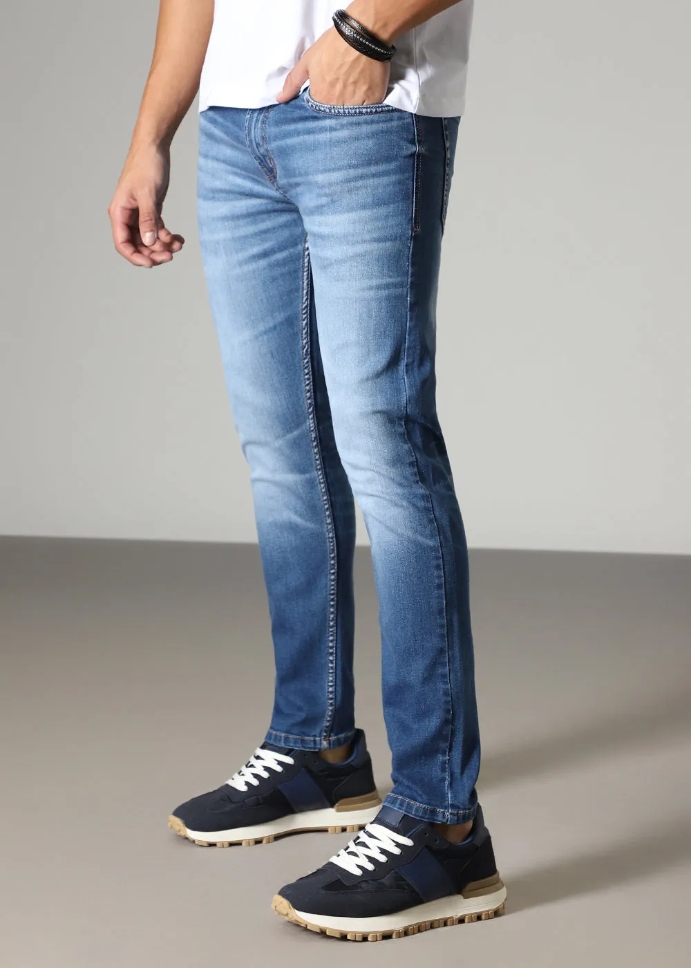 Azure Blue Slim fit Jeans