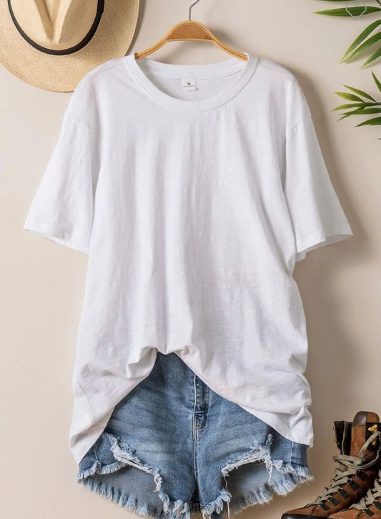 Basic Style Vintage Wash Tee