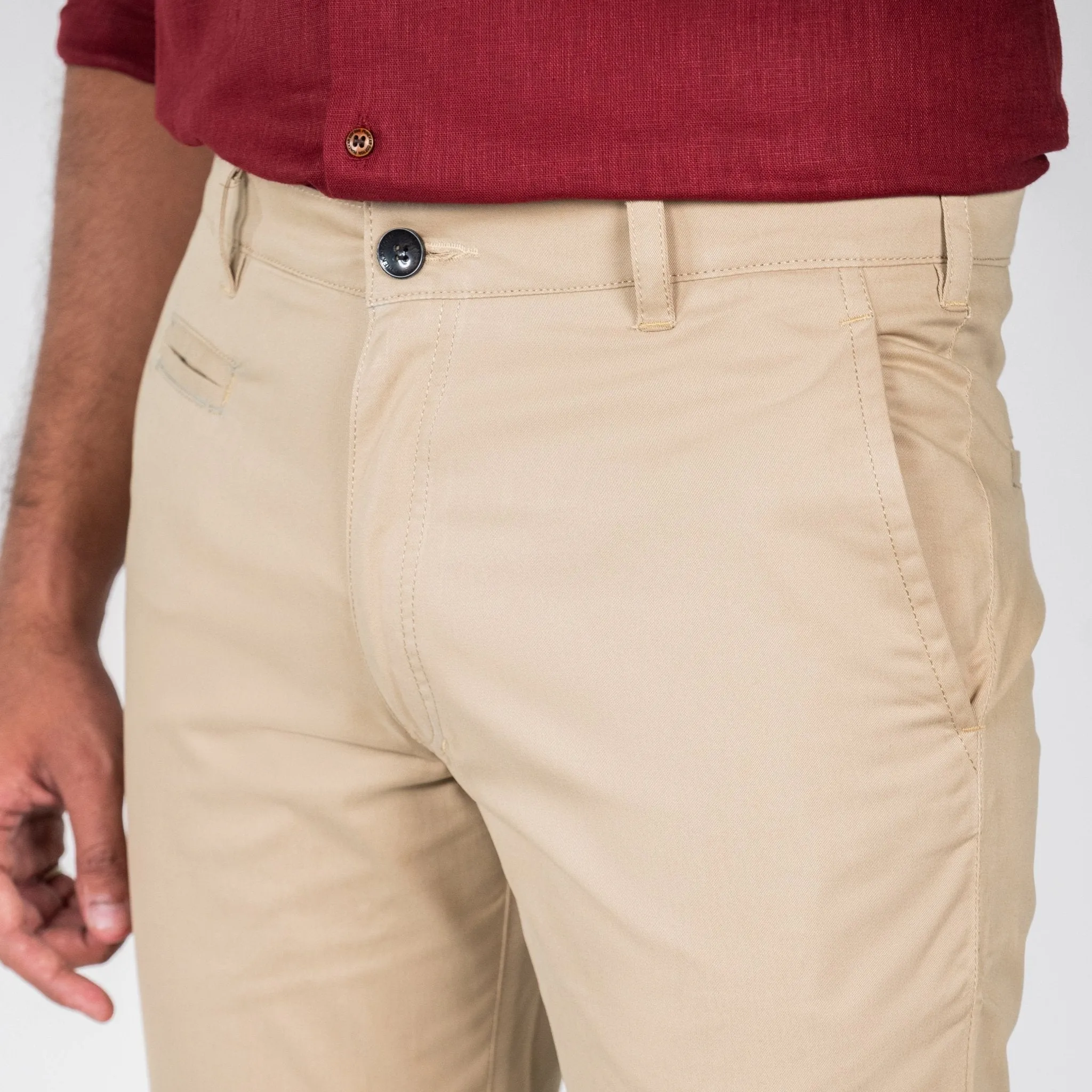 Beige Color Cotton Trouser Pants for Men