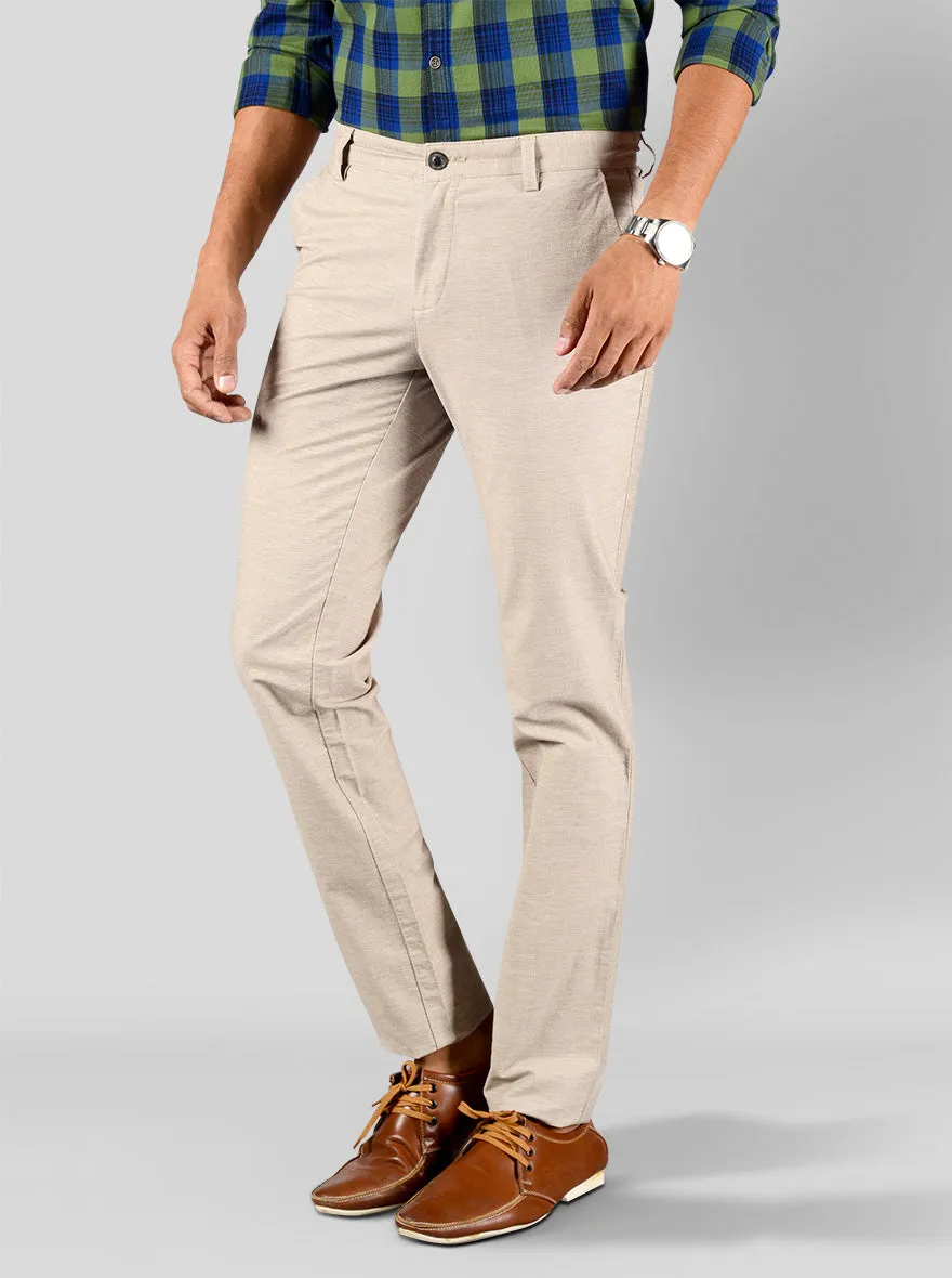 Beige Slim Fit Chinos | JadeBlue