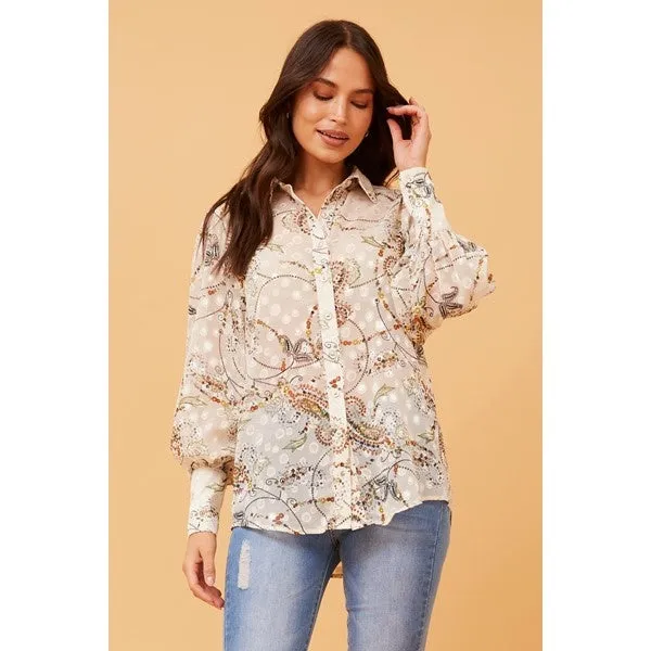 BELLE BOTANICAL PRINT SHIRT