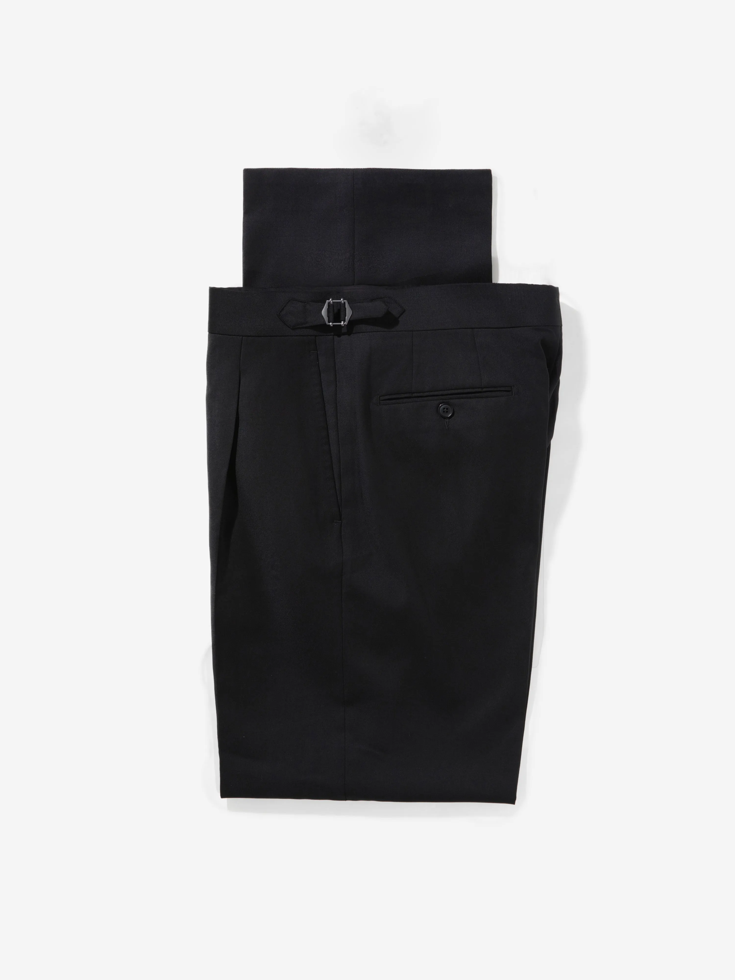 Black S130 Wool Oscar Trousers (Wide Fit)