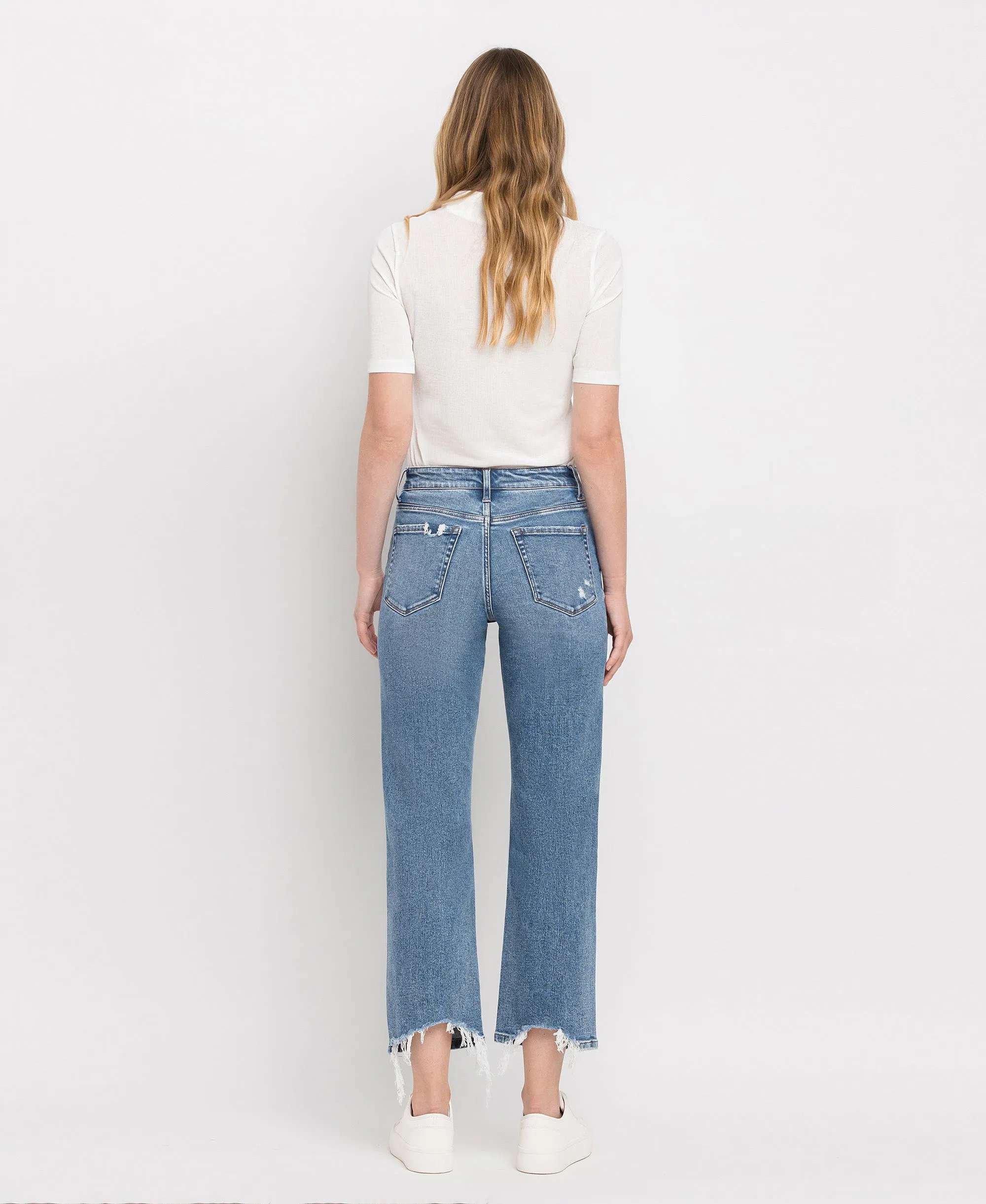 Blink - High Rise Distressed Crop Straight Jeans