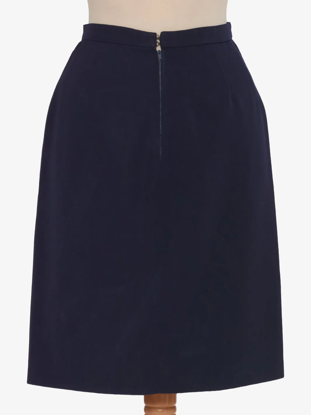 Blue Wool Vintage Skirt