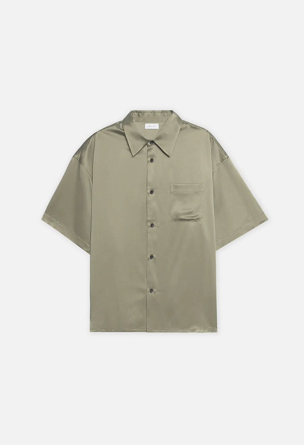 Brushed Silk Button Up / Sage