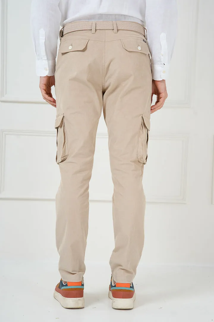 Buttercream Corduroy Stretch Cargo Pants