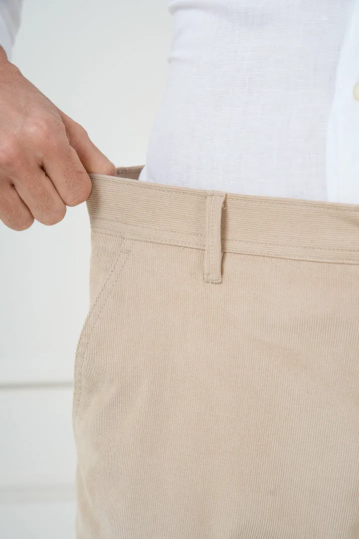 Buttercream Corduroy Stretch Cargo Pants