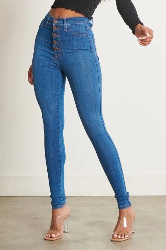 Button Fly Jeans | Bella Chic