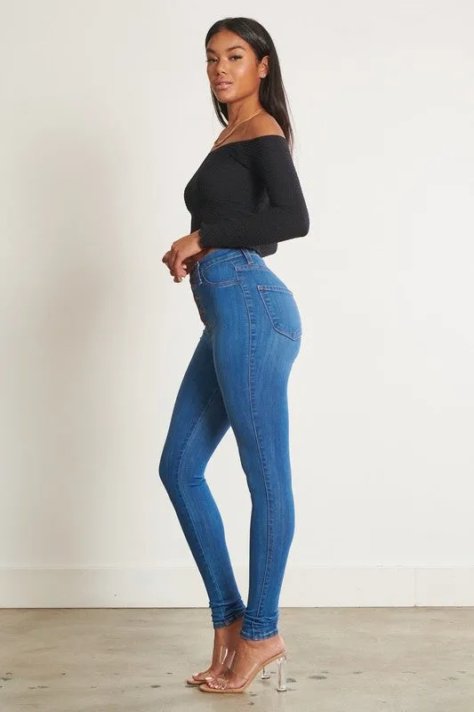 Button Fly Jeans | Bella Chic