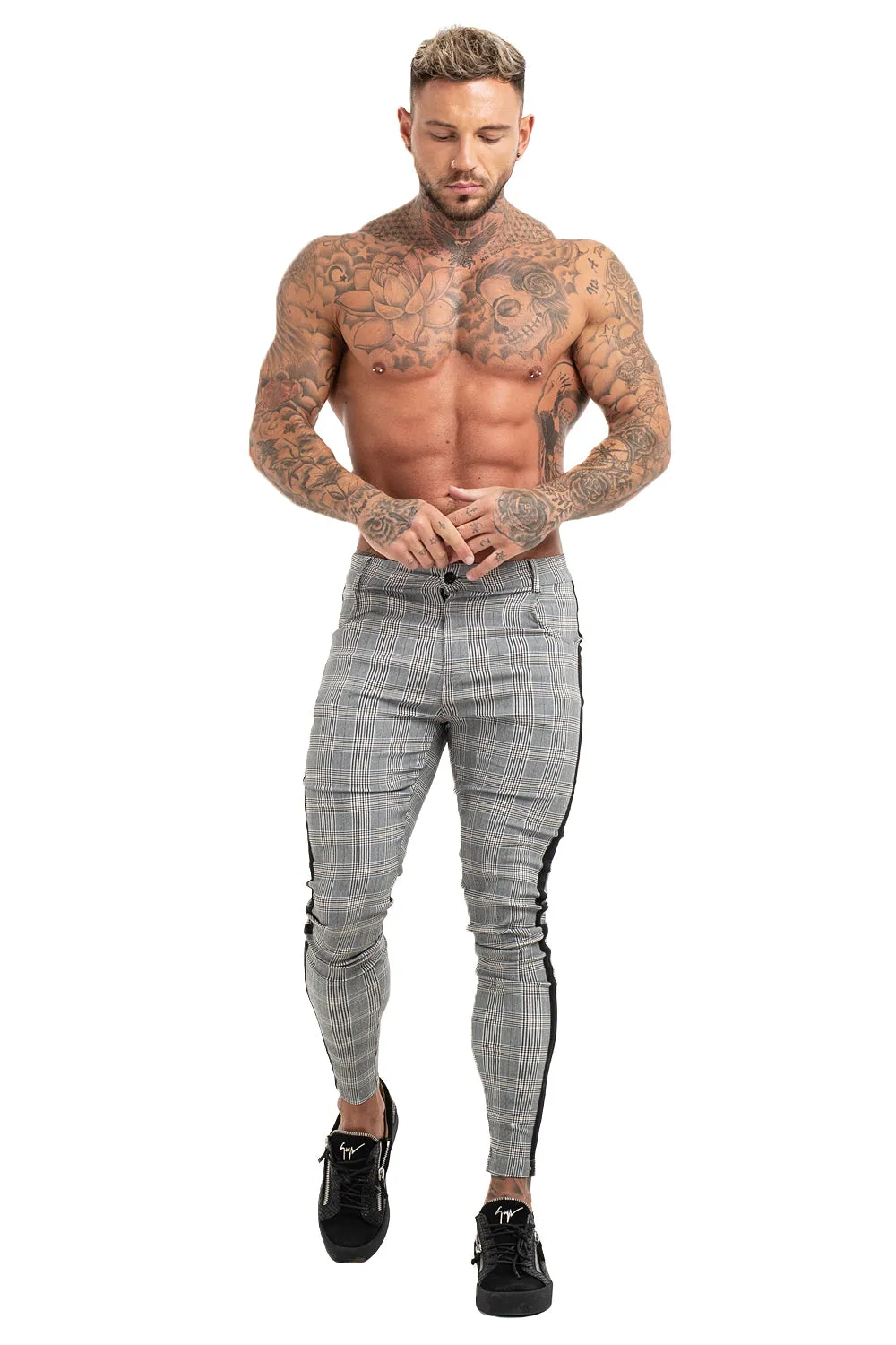 Buy $80 Free Shipping Men's Grey Skinny Pants