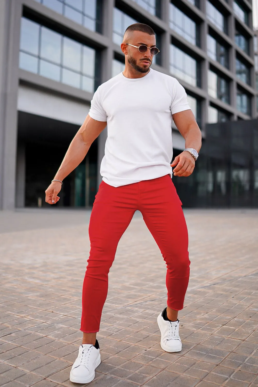 Sure! Here’s an optimized title for the e-commerce product:

Mens Red Skinny Jeans - Stylish Fit, Comfortable Stretch, Free Shipping on Orders Over $80

Let me know if you need any further adjustments!