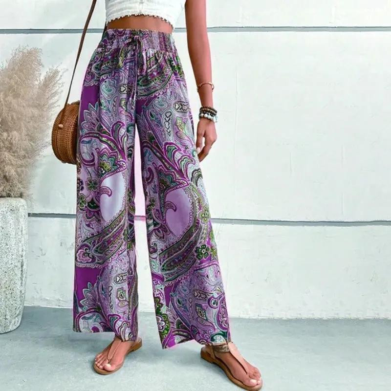 Casual Ethnic Print Pants