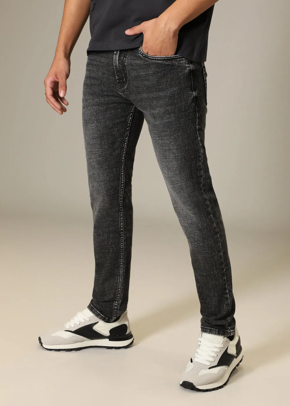 Charcoal Black Slim Fit Jeans