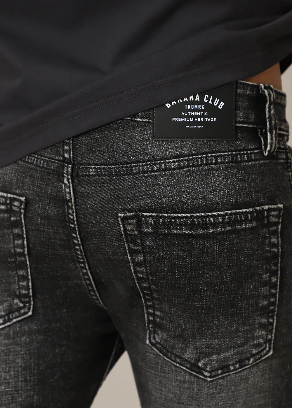 Charcoal Black Slim Fit Jeans