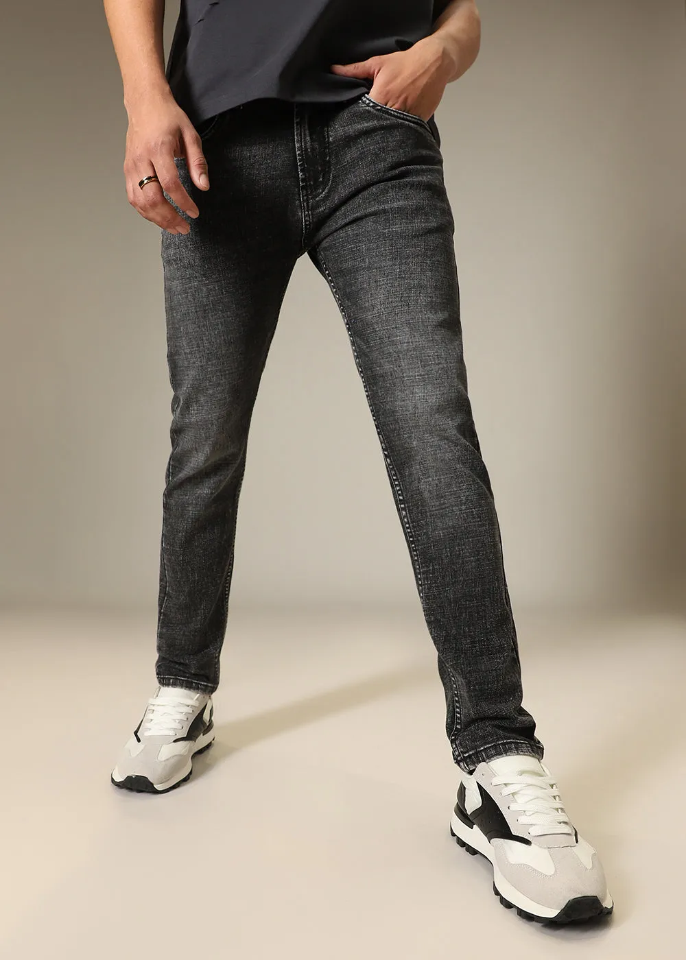 Charcoal Black Slim Fit Jeans