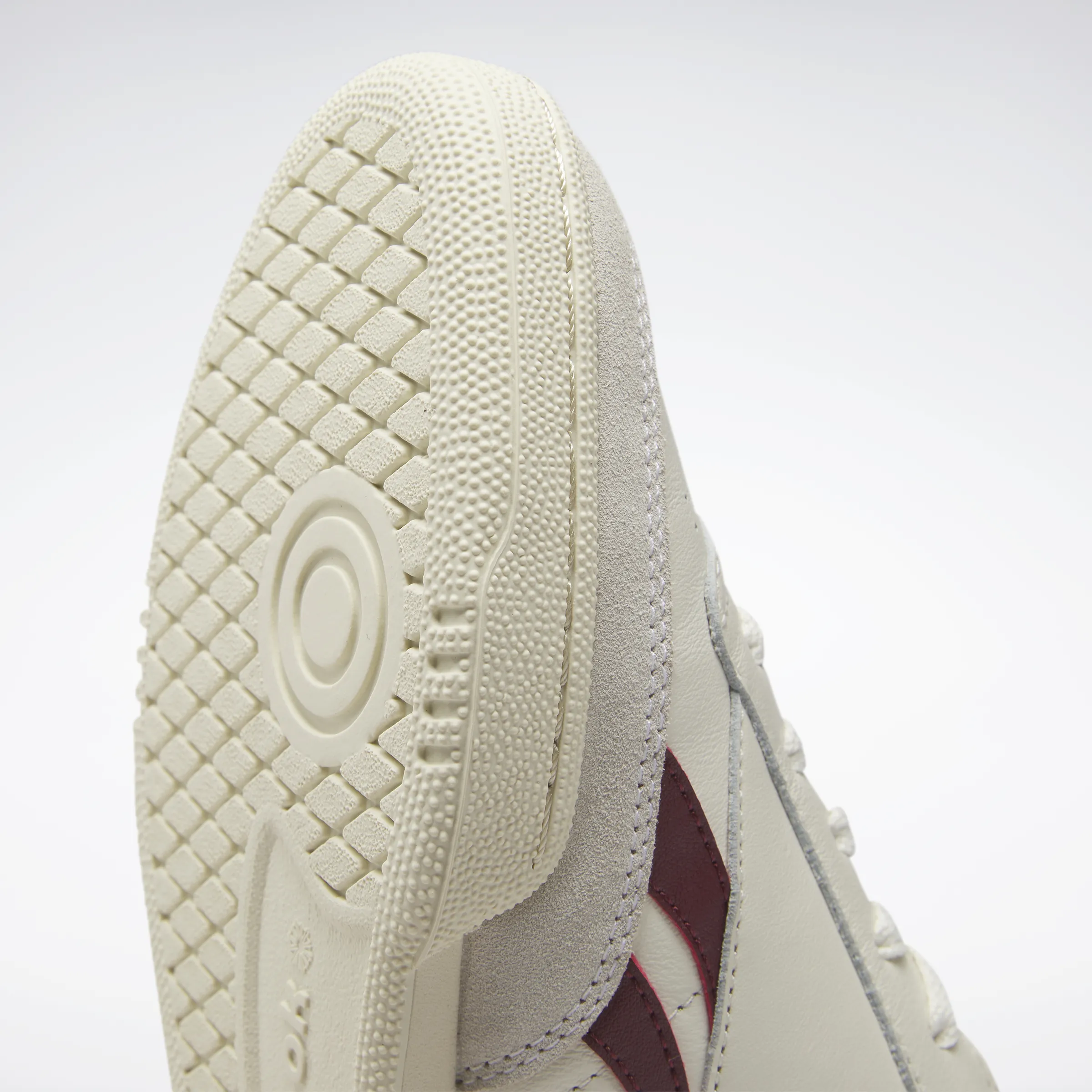 Vintage-Inspired Club C Revenge Shoes in Chalk, Alabaster, and Burgundy