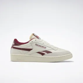 Vintage-Inspired Club C Revenge Shoes in Chalk, Alabaster, and Burgundy