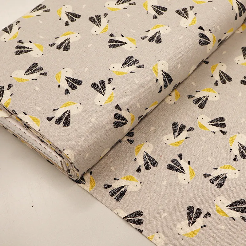 Cotton and Linen Mix - Grey - Tweetie