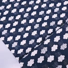 Cotton and Linen Mix - Indigo - British Springtime