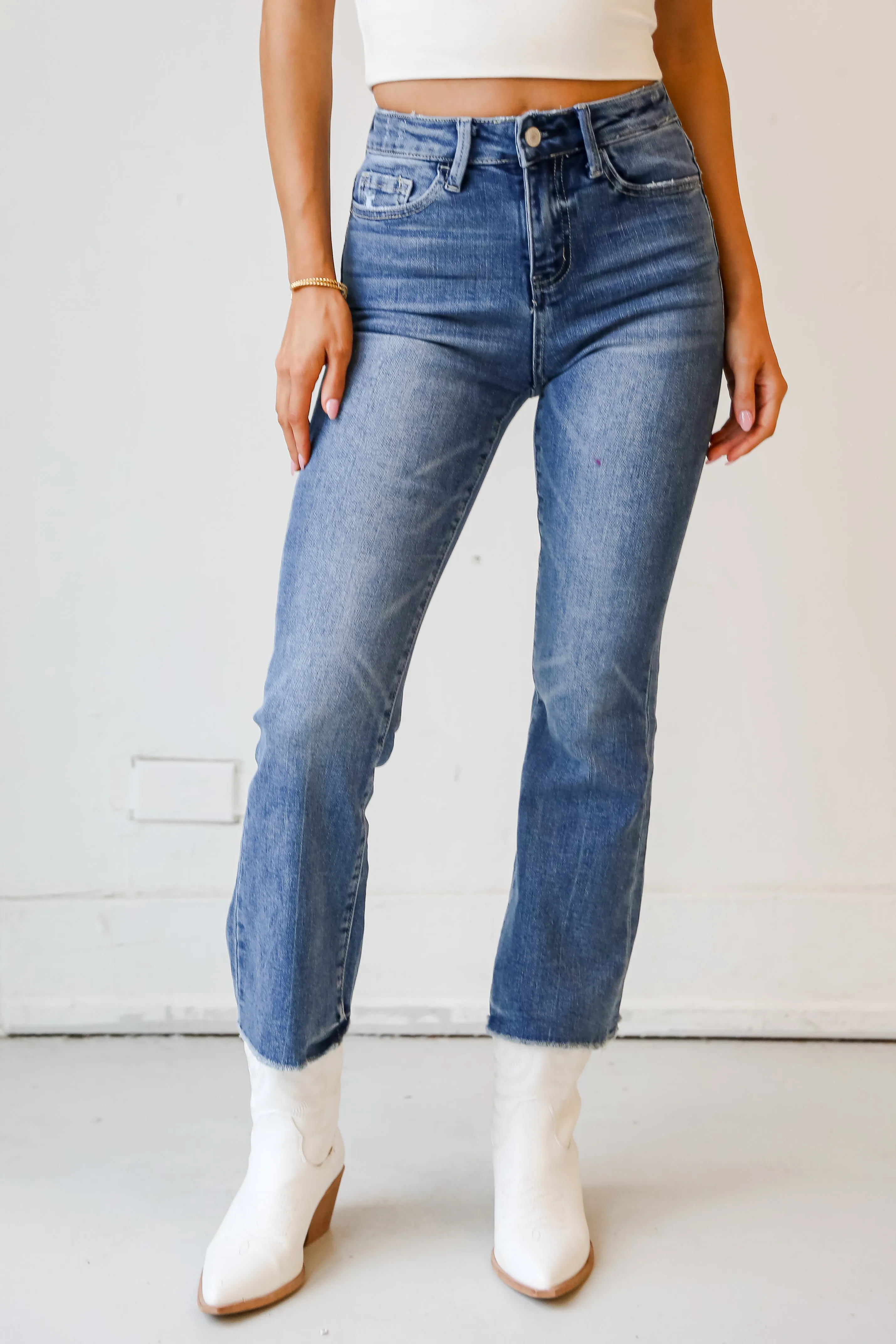 Coveted Coolness Medium Wash Flare Jeans Plus