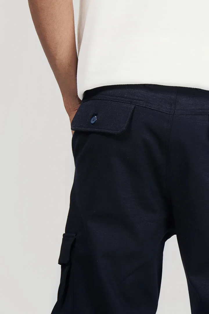 Dark Navy Power-Stretch Cargo Pants