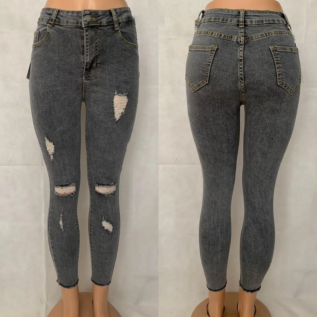 Distressed High Waisted jeans