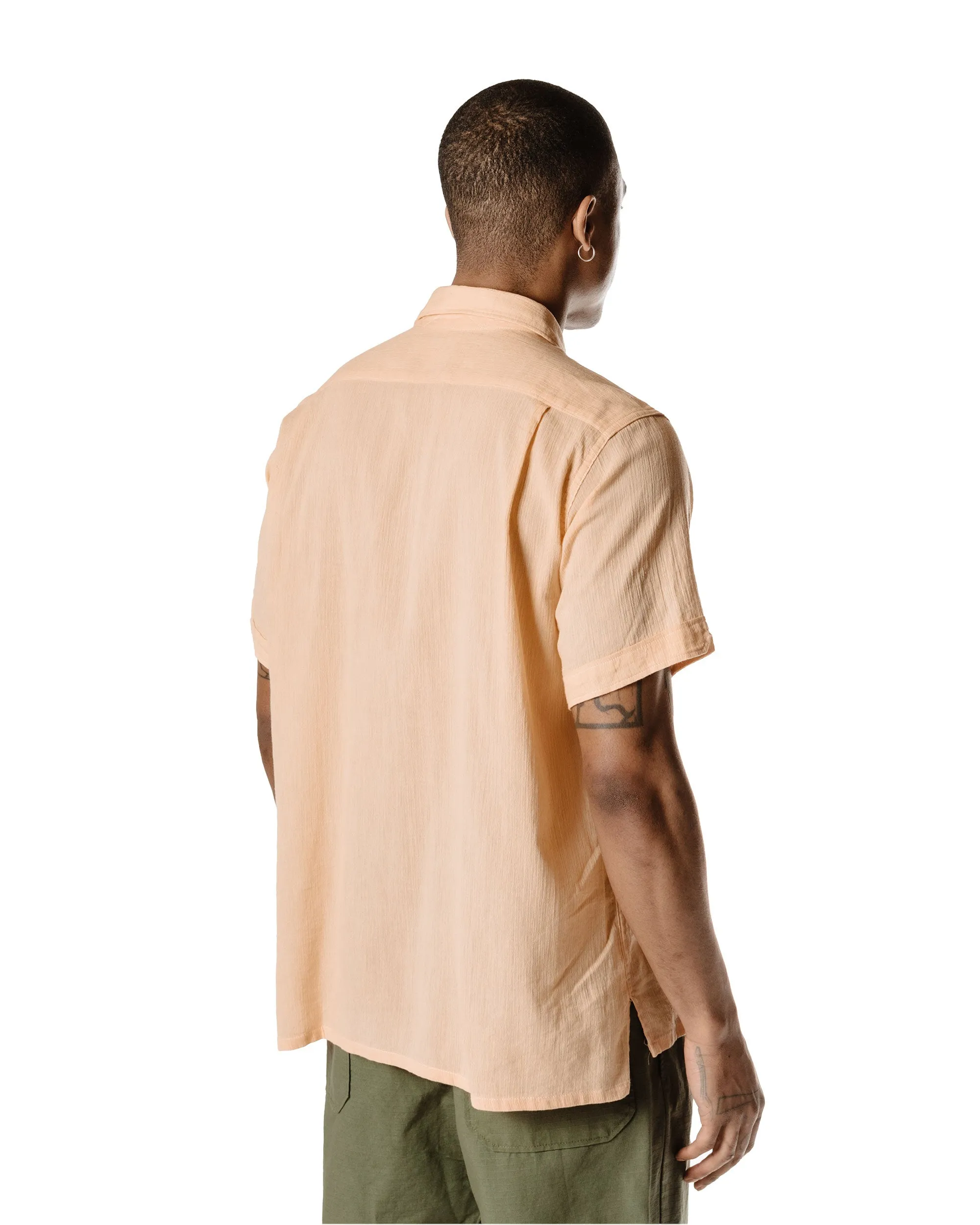 Engineered Garments Camp Shirt Coral Cotton Crepe