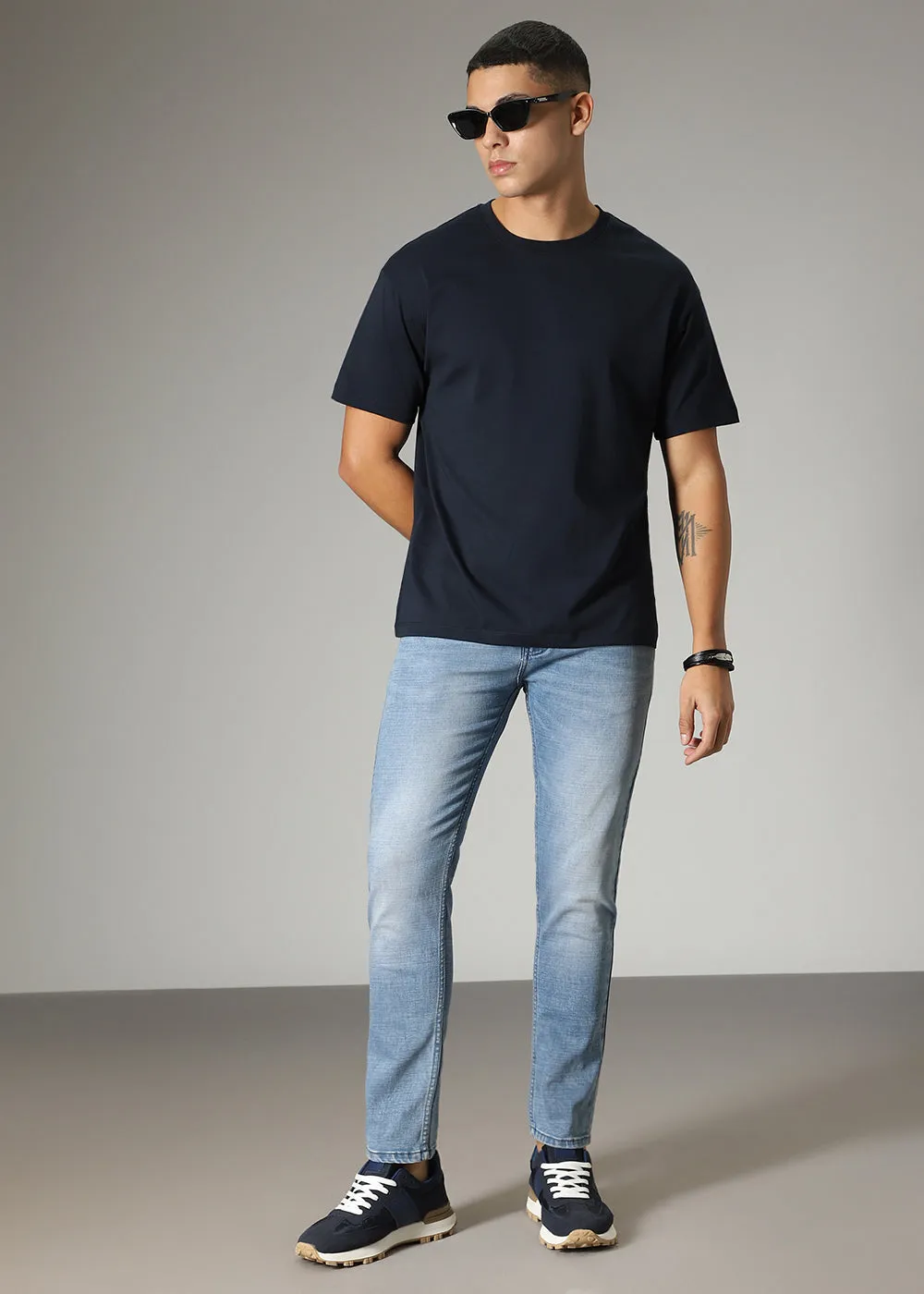 Faded Light Blue Slim Fit Jeans