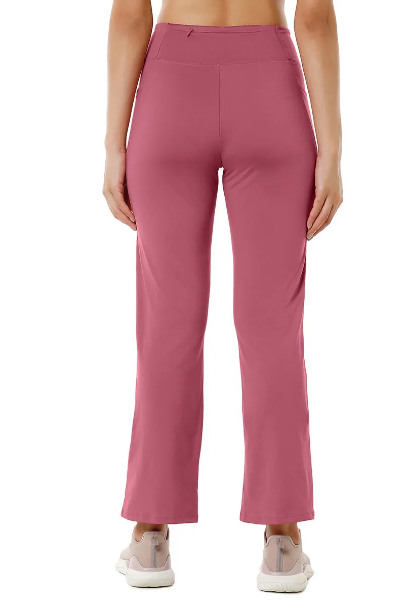 Flaunt Flared High Rise Travel Pants - Heather Rose