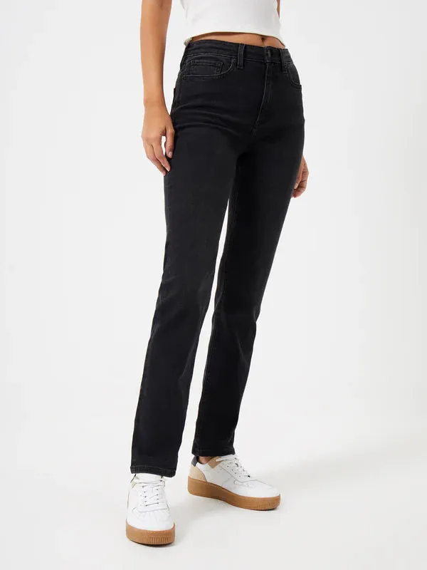 French Connection Denim Stretch Slim Straight Jeans-Black-74PZJ