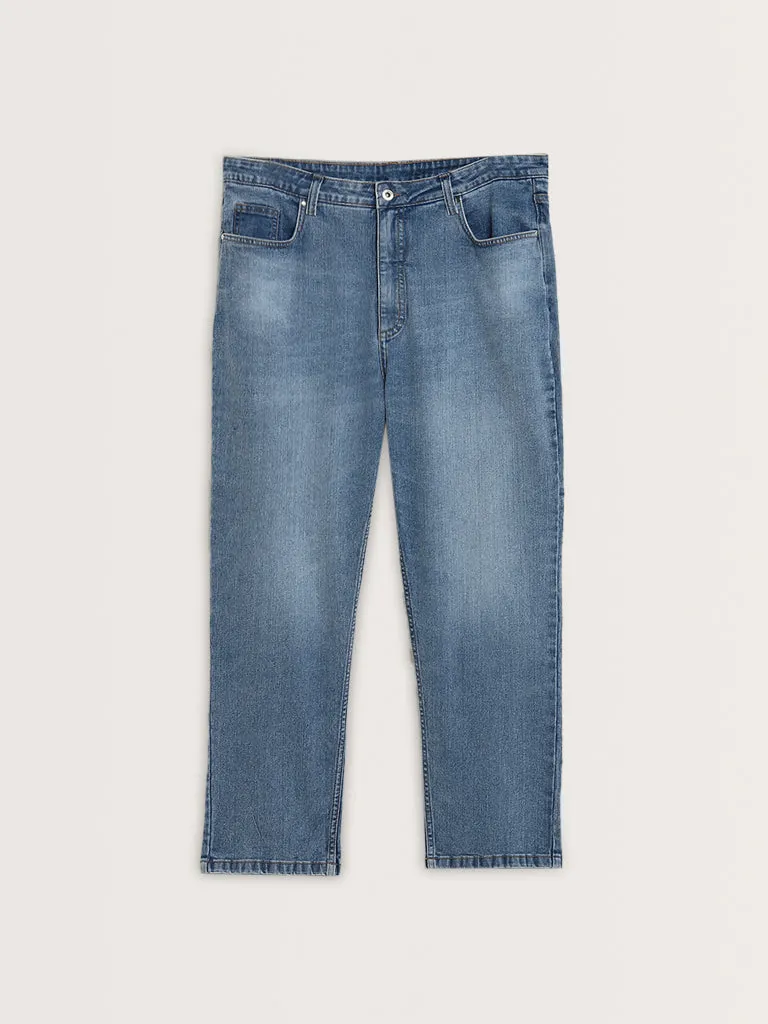 Gia Blue Enzyme-Wash Relaxed - Fit High - Rise Jeans