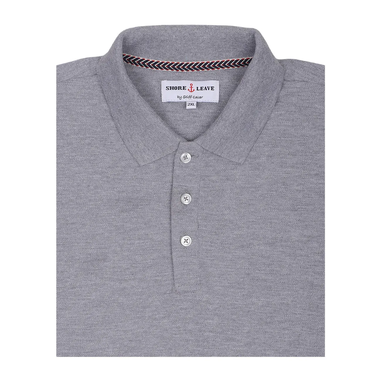 Harbor Grey Premium Cotton Polo T-Shirt