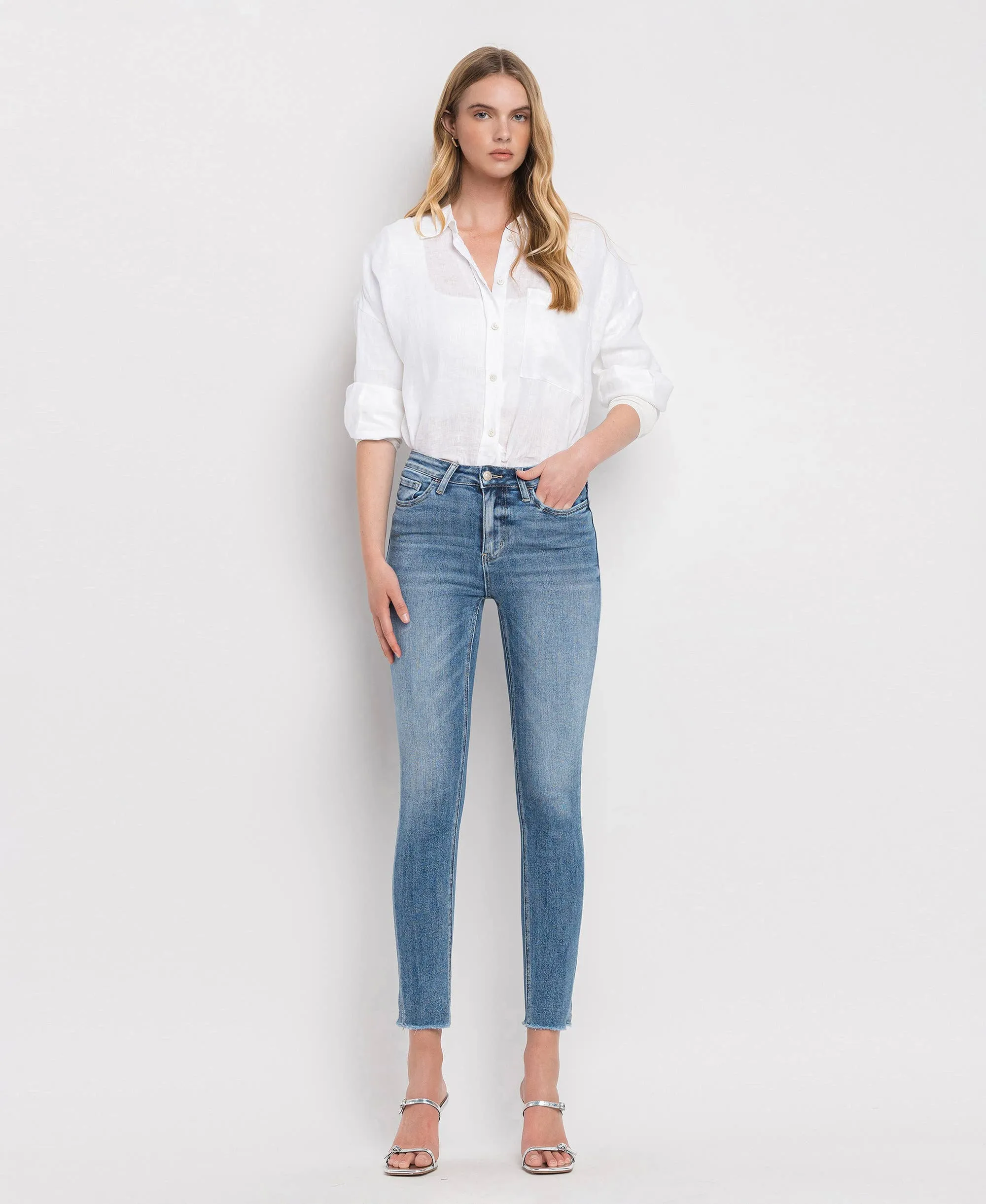 HIGH RISE CROP SKINNY JEANS