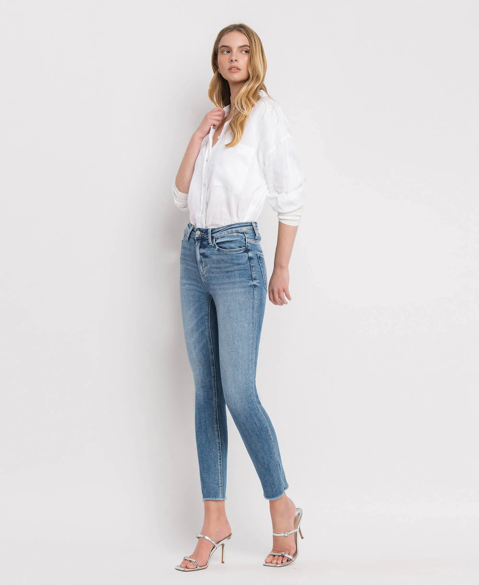 HIGH RISE CROP SKINNY JEANS