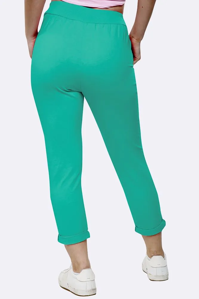 ITALIAN PLAIN POCKET TROUSERS