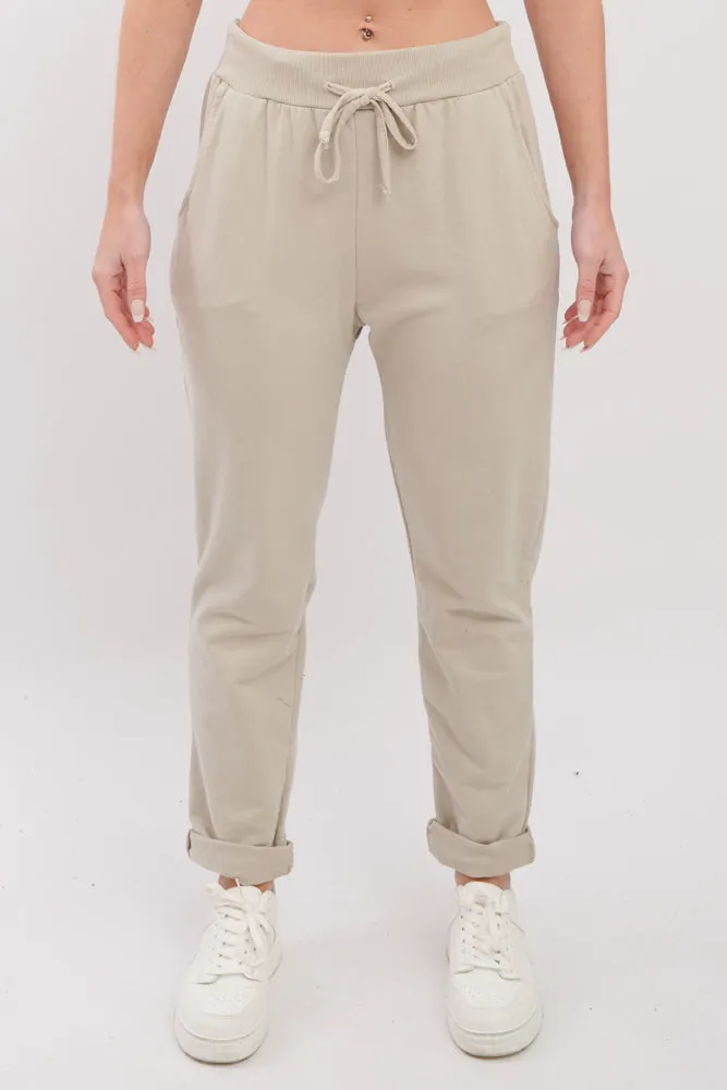 ITALIAN PLAIN POCKET TROUSERS