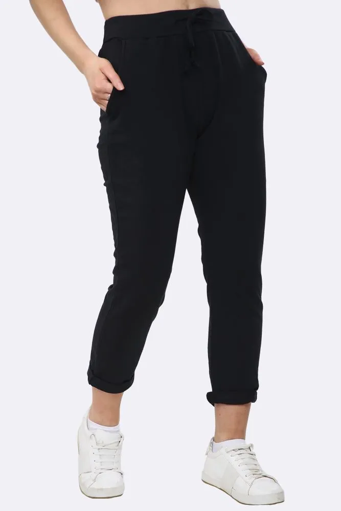 ITALIAN PLAIN POCKET TROUSERS