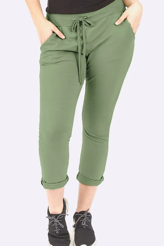 ITALIAN PLAIN POCKET TROUSERS