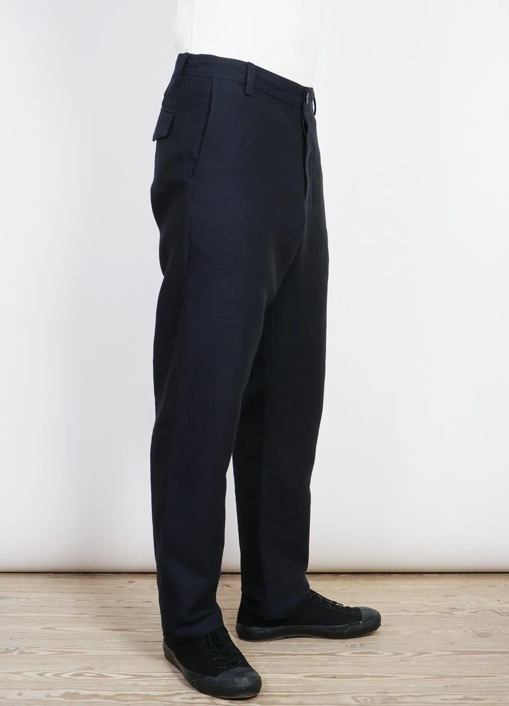 KEN | Wide Cut Trousers| 3-Tone Blue