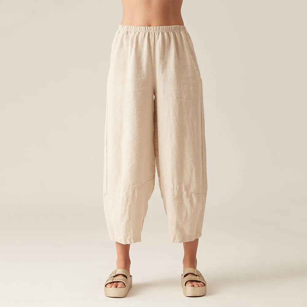 Lantern Barel Shape Linen Trousers