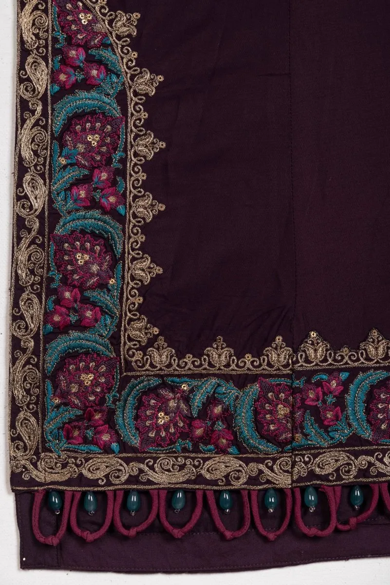 Maria B Linen Pakistani Suit DL-1002-Purple MAR131